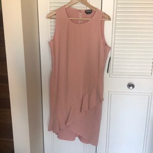 Pink bebe dress with ruffles skirt size 12